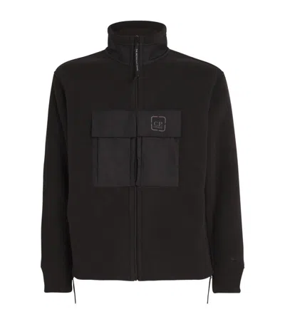 C.p. Company C. P. Company Centre Pocket Fleece Jacket In Black