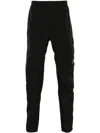 C.p. Company Lens-detail Tapered Track Pants In Black
