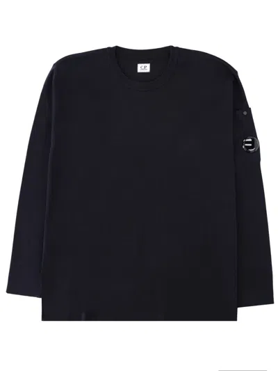 C.p. Company C. P. Company Classic Long-sleeve Cotton Sweater For Men In Black