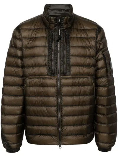 C.p. Company D.d. Hooded Shell Midweight Goggle Down Jacket In Grape Leaf