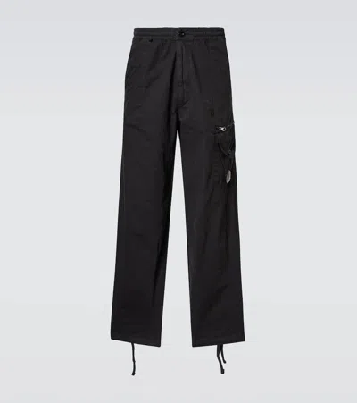 C.p. Company Cotton Cargo Pants In Black