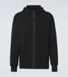 C.p. Company Back Logo Cotton Zip-up Hoodie In Schwarz