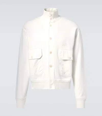 C.p. Company C. P. Company Cotton Fleece Jacket In Gauze White