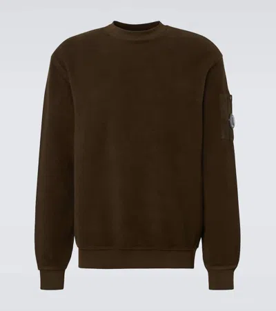 C.p. Company C. P. Company Cotton Fleece Sweatshirt In Green