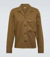 C.p. Company Cotton Gabardine Overshirt In Brown