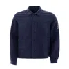 C.p. Company Shirt With Pockets In Mixed Linen  In Blue