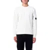C.p. Company Felpa Girocollo Diagonal Raised In White
