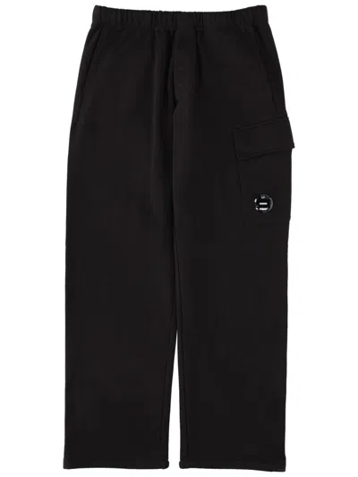 C.p. Company C. P. Company Diagonal Raised Fleece Cargo Sweatpants In Black