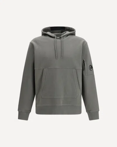 C.p. Company C. P. Company Diagonal Raised Fleece Hooded Sweatshirt In Gray