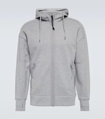 C.p. Company C. P. Company Goggle Cotton Fleece Hoodie In Grey