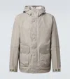 C.p. Company Goggle Lens Linen Jacket In Green