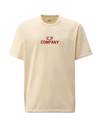 C.p. Company C. P. Company Graphic Logo Tee In Beige