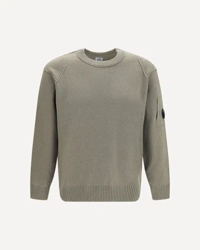 C.p. Company C. P. Company Grs Lambswool Crewneck Sweater In Green