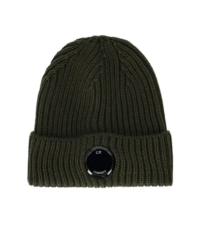 C.p. Company Military Green Ribbed Beanie