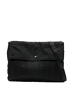 C.p. Company Herringbone Shoulder Bag Adjustable Strap Handle In Black