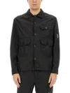 C.p. Company C.p.company Jacket With Gabardine In Black