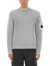 C.p. Company C. P. Company Man Sweater Light Grey Size 44 Cotton, Polyamide In Grey