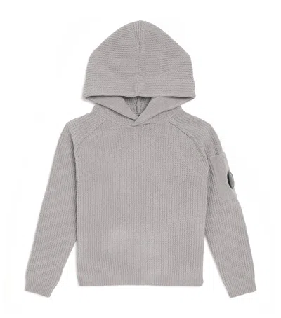 C.p. Company C. P. Company Kids Cotton Goggle-detail Sweatshirt In Gray