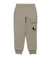 C.p. Company C. P. Company Kids Cotton Goggle-pocket Sweatpants In Gray