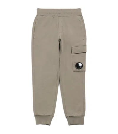 C.p. Company C. P. Company Kids Cotton Goggle-pocket Sweatpants In Gray
