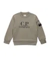 C.p. Company C. P. Company Kids Cotton Logo Print Sweatshirt In Gray