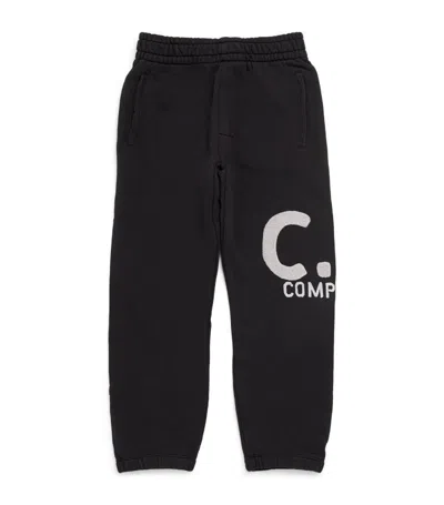 C.p. Company C. P. Company Kids Cotton Logo Sweatpants (4-14 Years) In Black