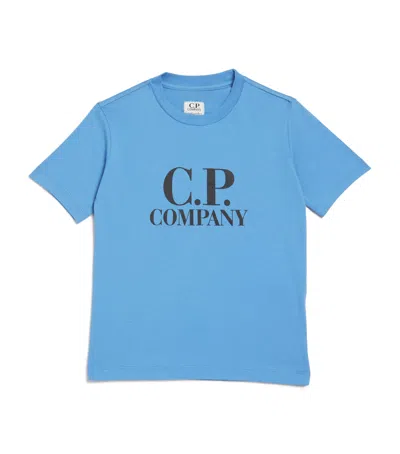C.p. Company C. P. Company Kids Cotton Logo T-shirt In Blue