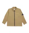 C.p. Company C. P. Company Kids Cotton Zip-up Jacket In Beige