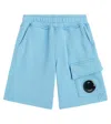 C.p. Company Lens-detail Track Shorts In Blue