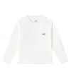 C.p. Company Logo-embroidered Long Sleeve T-shirt In White