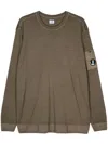 C.p. Company Lens-detail Wool Jumper In Brown