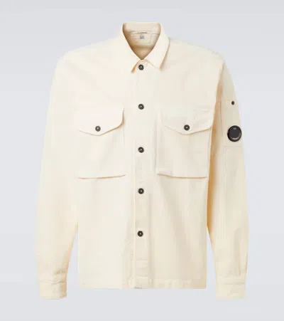 C.p. Company C. P. Company Lens Cotton-blend Overshirt In Sand