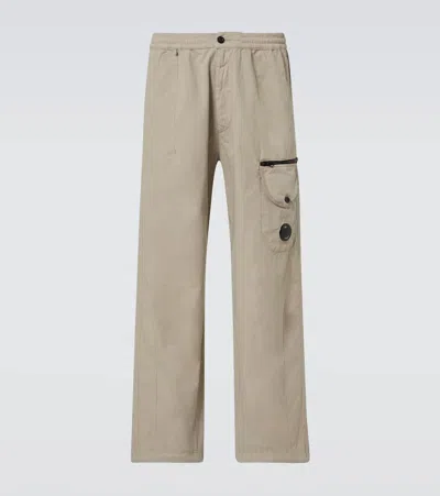 C.p. Company C. P. Company Lens Cotton Cargo Pants In Haselnuss