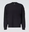 C.p. Company Men Cotton Crewneck Sweatshirt In Black