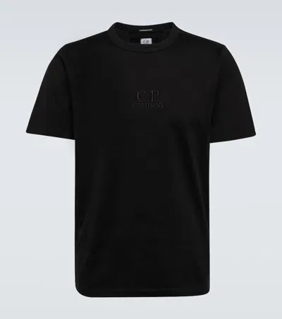 C.p. Company C. P. Company Logo Cotton Jersey T-shirt In Black
