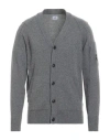 C.p. Company C. P. Company Man Cardigan Grey Size 44 Wool, Polyamide In Gray