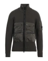 C.p. Company C. P. Company Man Cardigan Lead Size 40 Wool, Polyamide In Grey