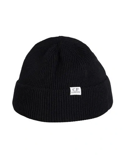 C.p. Company C. P. Company Man Hat Black Size Onesize Virgin Wool, Polyester In Black