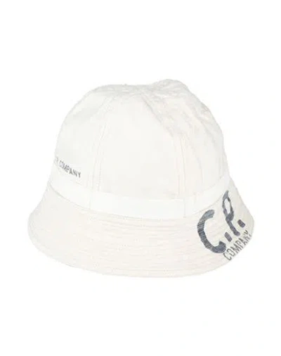 C.p. Company C. P. Company Man Hat Cream Size M Cotton In White