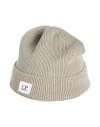 C.p. Company C. P. Company Man Hat Taupe Size Onesize Virgin Wool, Polyester In Grey