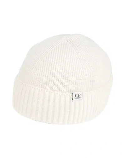 C.p. Company C. P. Company Man Hat Ivory Size Onesize Virgin Wool, Polyester In White