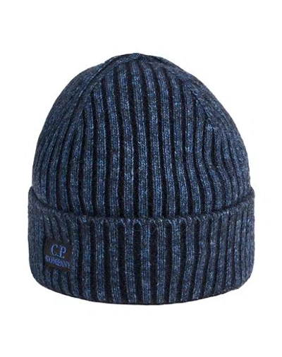 C.p. Company C. P. Company Man Hat Navy Size Onesize Polyester, Wool, Polyamide In Navy Blue