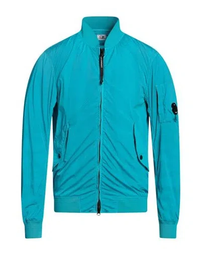 C.p. Company C. P. Company Man Jacket Turquoise Size 48 Polyamide, Elastane In Blue