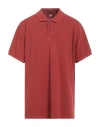 C.p. Company C. P. Company Man Polo Shirt Brick Red Size 3xl Cotton
