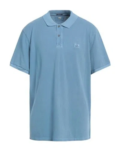 C.p. Company C. P. Company Man Polo Shirt Light Blue Size 3xl Cotton