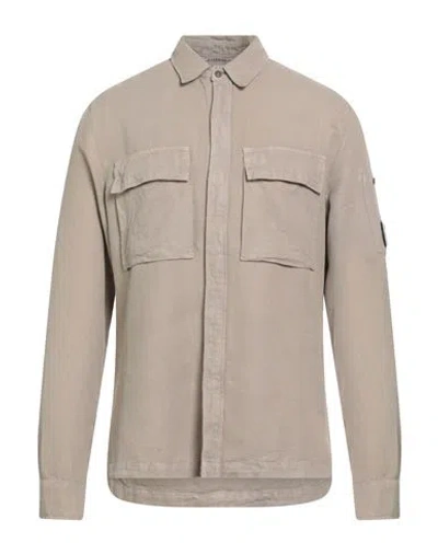 C.p. Company C. P. Company Man Shirt Beige Size Xxl Cotton, Linen In Brown