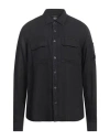 C.p. Company Cp Company Organic Gabardine Buttoned Lens Shirt In Black