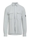 C.p. Company C. P. Company Man Shirt Light Grey Size Xl Linen In Gray