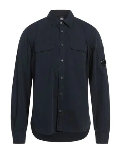 C.p. Company C. P. Company Man Shirt Midnight Blue Size Xxl Linen