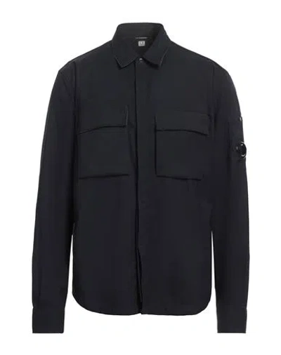 C.p. Company C. P. Company Man Shirt Midnight Blue Size S Polyester, Wool, Elastane